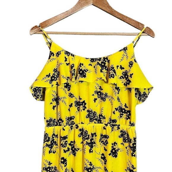 Micheal, Micheal kors yellow and black floral patterned maxi dress - Picture 3 of 9